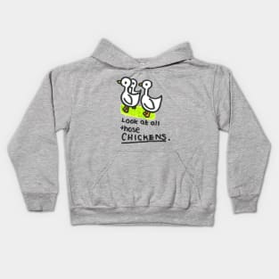 Look at all those Chickens Kids Hoodie